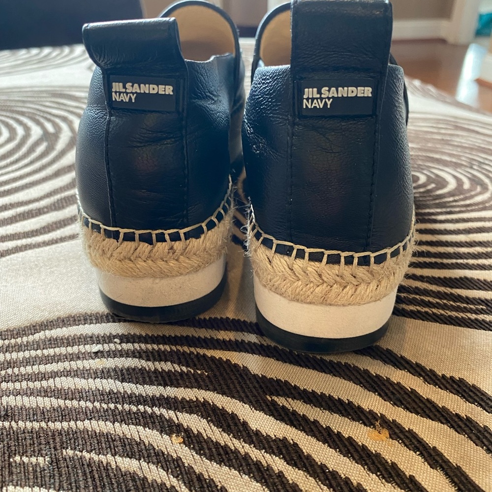 Jill Sander Navy Kenia Navy Blue Platforn Espadrilles